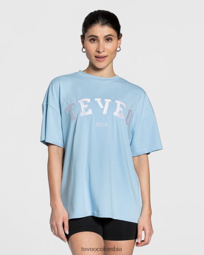 ropa co TEVEO mujer camiseta universitaria extragrande bebe azul 6626T8479