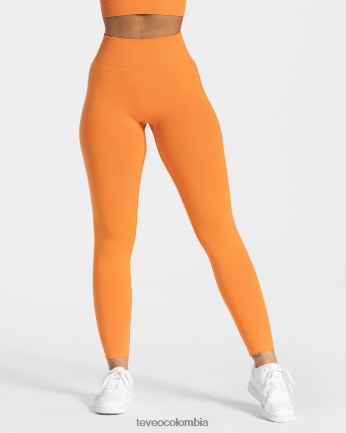 ropa co TEVEO mujer leggings atemporales naranja 6626T893