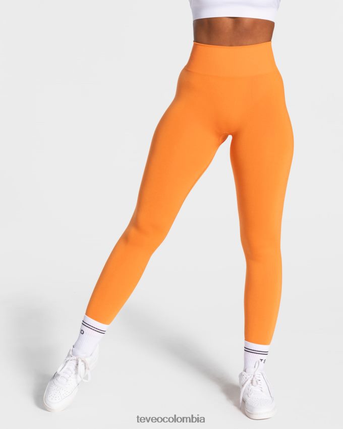 ropa co TEVEO mujer leggings con clase naranja 6626T878