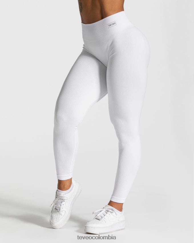 ropa co TEVEO mujer leggings elegantes blanco 6626T8156