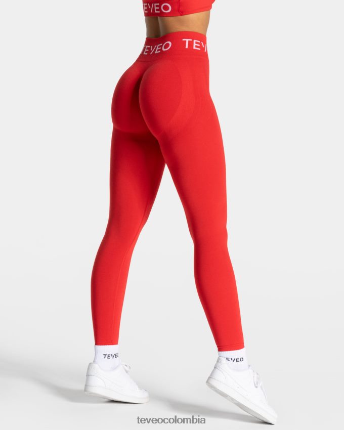 ropa co TEVEO mujer leggings scrunch exclusivos rojo 6626T860