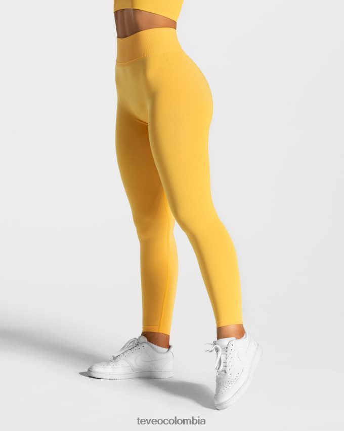 ropa co TEVEO mujer leggings scrunch llamativos amarillo 6626T8109