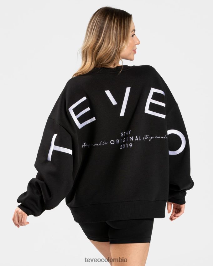 ropa co TEVEO mujer suéter oversize característico negro 6626T816